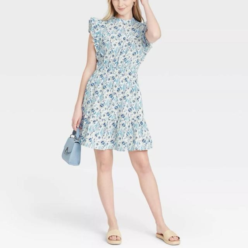 Floral Blue Dress